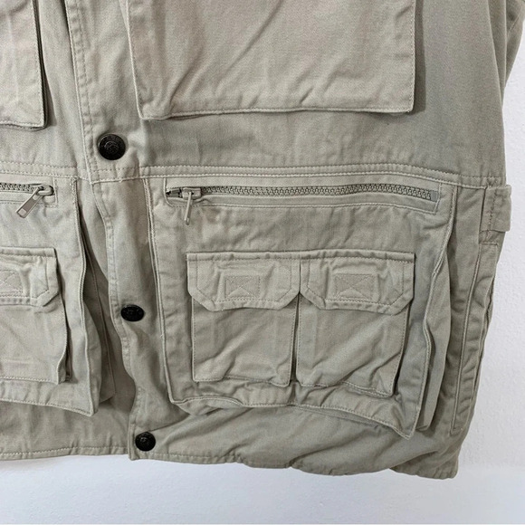 North Bay‎ Khaki Vest Adult  Small  Hiking Fishing Utility Pockets 100% Cotton - Picture 3 of 15